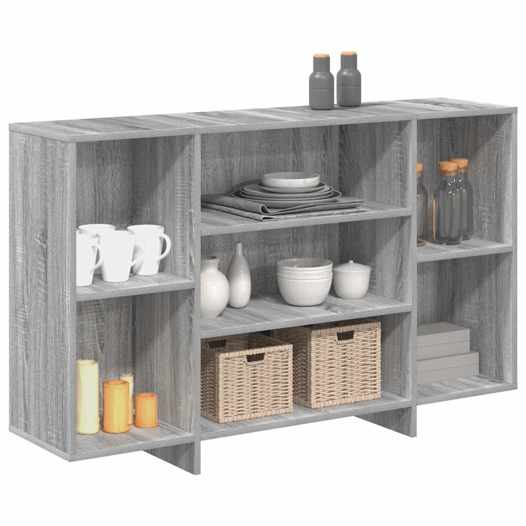 Sideboard Grau Sonoma 120x30x75 cm Holzwerkstoff